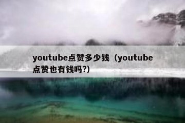 youtube点赞多少钱（youtube点赞也有钱吗?）