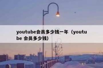 youtube会员多少钱一年（youtube 会员多少钱）