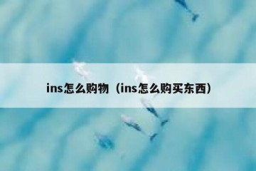 ins怎么购物（ins怎么购买东西）