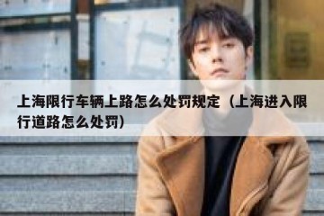 上海限行车辆上路怎么处罚规定（上海进入限行道路怎么处罚）