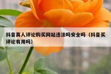 抖音真人评论购买网站违法吗安全吗（抖音买评论有用吗）