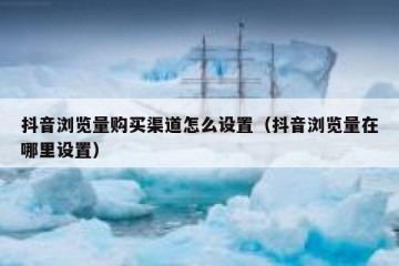 抖音浏览量购买渠道怎么设置（抖音浏览量在哪里设置）