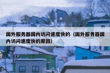 国外服务器国内访问速度快的（国外服务器国内访问速度快的原因）