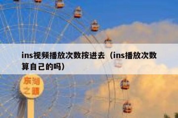 ins视频播放次数按进去（ins播放次数算自己的吗）