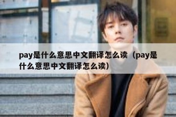 pay是什么意思中文翻译怎么读（pay是什么意思中文翻译怎么读）