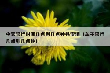 今天限行时间几点到几点钟铁窗泪（车子限行几点到几点钟）