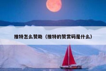 推特怎么赞助（推特的赞赏码是什么）