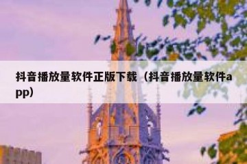抖音播放量软件正版下载（抖音播放量软件app）