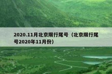 2020.11月北京限行尾号（北京限行尾号2020年11月份）