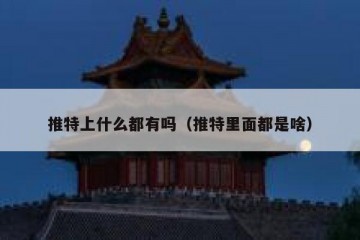 推特上什么都有吗（推特里面都是啥）