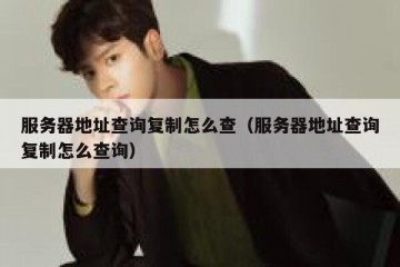 服务器地址查询复制怎么查（服务器地址查询复制怎么查询）
