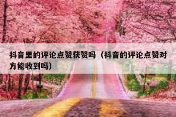 抖音里的评论点赞获赞吗（抖音的评论点赞对方能收到吗）