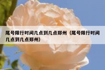 尾号限行时间几点到几点郑州（尾号限行时间几点到几点郑州）