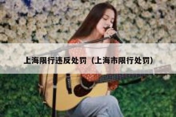上海限行违反处罚（上海市限行处罚）