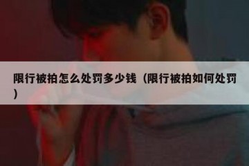 限行被拍怎么处罚多少钱（限行被拍如何处罚）