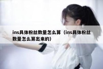 ins具体粉丝数量怎么算（ins具体粉丝数量怎么算出来的）