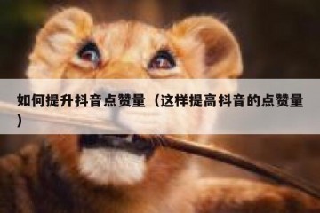 如何提升抖音点赞量（这样提高抖音的点赞量）