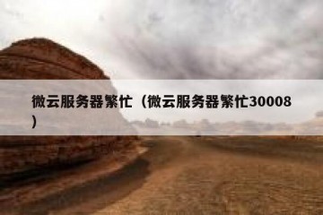 微云服务器繁忙（微云服务器繁忙30008）