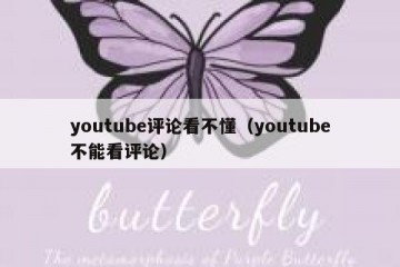 youtube评论看不懂（youtube不能看评论）