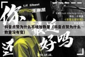 抖音点赞为什么不增加数量（抖音点赞为什么数量没有变）