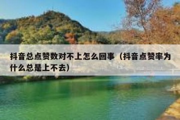 抖音总点赞数对不上怎么回事（抖音点赞率为什么总是上不去）