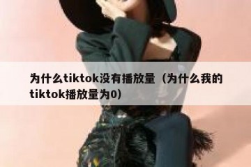 为什么tiktok没有播放量（为什么我的tiktok播放量为0）