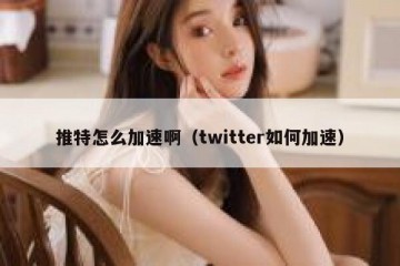 推特怎么加速啊（twitter如何加速）