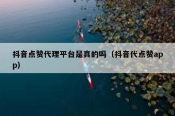 抖音点赞代理平台是真的吗（抖音代点赞app）