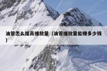 油管怎么提高播放量（油管播放量能赚多少钱）