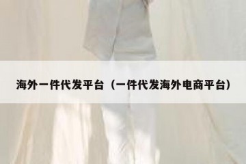 海外一件代发平台（一件代发海外电商平台）