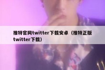 推特官网twitter下载安卓（推特正版twitter下载）