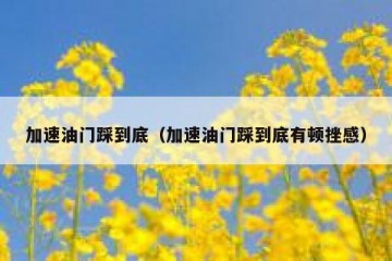 加速油门踩到底（加速油门踩到底有顿挫感）