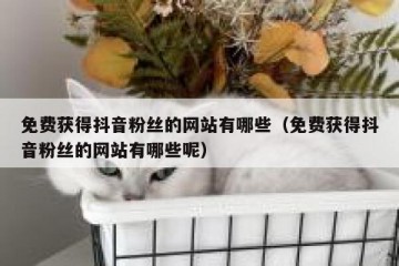 免费获得抖音粉丝的网站有哪些（免费获得抖音粉丝的网站有哪些呢）