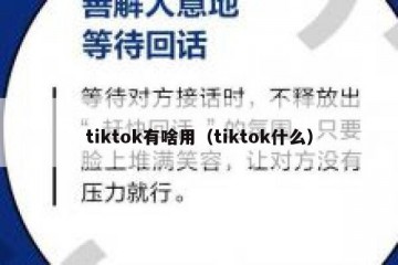 tiktok有啥用（tiktok什么）