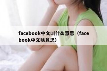 facebook中文叫什么意思（facebook中文啥意思）