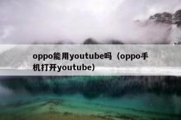 oppo能用youtube吗（oppo手机打开youtube）