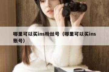 哪里可以买ins粉丝号（哪里可以买ins账号）