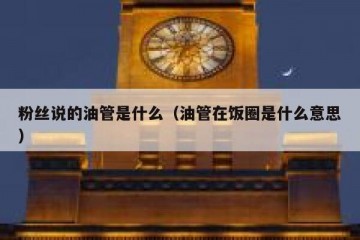 粉丝说的油管是什么（油管在饭圈是什么意思）