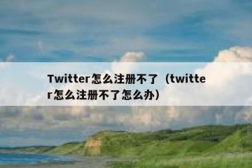 Twitter怎么注册不了（twitter怎么注册不了怎么办）