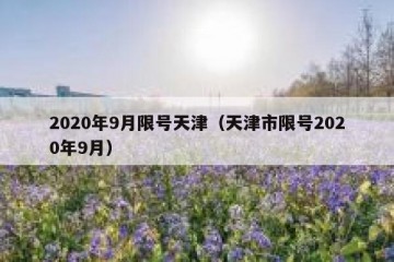 2020年9月限号天津（天津市限号2020年9月）