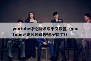 youtube评论翻译成中文设置（youtube评论区翻译按钮没有了?）