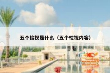 五个检视是什么（五个检视内容）