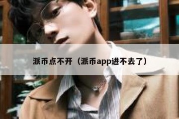派币点不开（派币app进不去了）