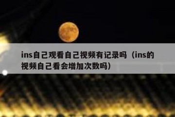 ins自己观看自己视频有记录吗（ins的视频自己看会增加次数吗）