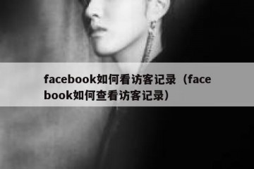 facebook如何看访客记录（facebook如何查看访客记录）