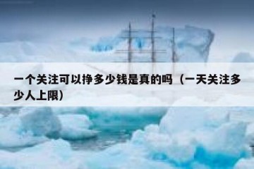 一个关注可以挣多少钱是真的吗（一天关注多少人上限）