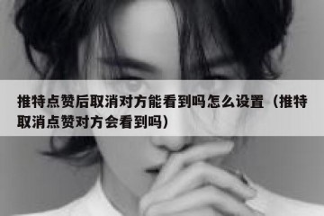 推特点赞后取消对方能看到吗怎么设置（推特取消点赞对方会看到吗）