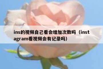 ins的视频自己看会增加次数吗（instagram看视频会有记录吗）