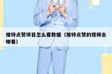 推特点赞项目怎么看数据（推特点赞的视频去哪看）