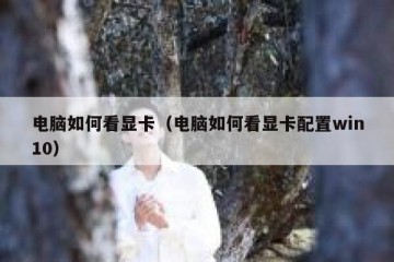 电脑如何看显卡（电脑如何看显卡配置win10）